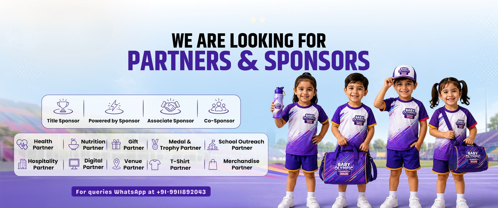 We Are Looking For Partners & Sponsors — Baby Games 2026